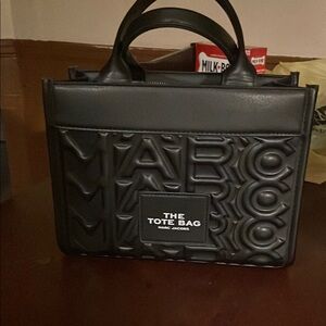 Marc Jacobs Black Embossed Leather Handbag